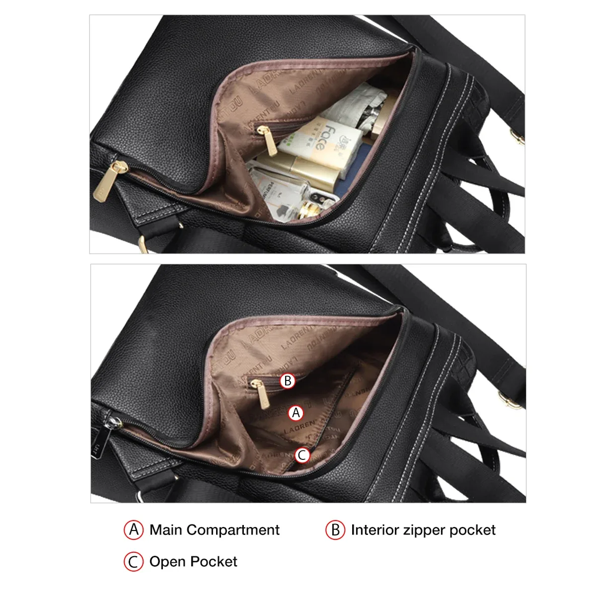 foxer – sac à dos de voyage en croûte de cuir souple pour femmes, sacoche de grande capacité, sac à dos d'affaires décontracté pour dames