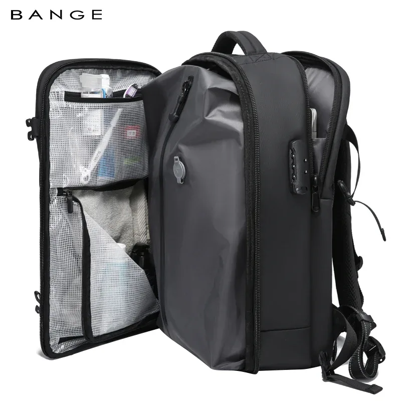 bange nouveauté continuer 40l extensible intégré pompe de compression sous vide hommes étanche voyage sac à dos de compression sous vide