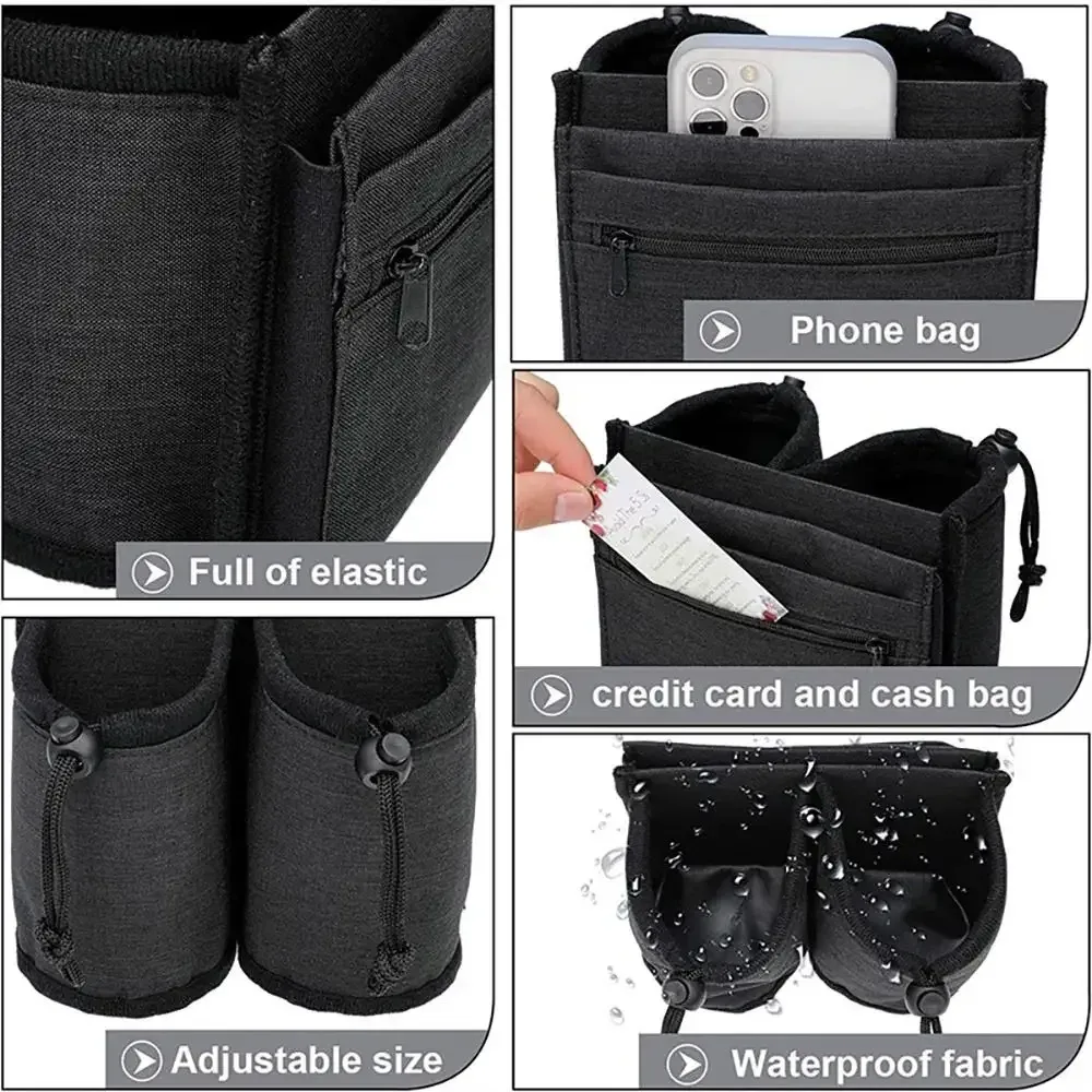 porte-gobelet pour bagages de voyage, valise à main libre durable, sac à boissons, porte-tasses de thé au lait et à café, convient à toutes les poignées de valise