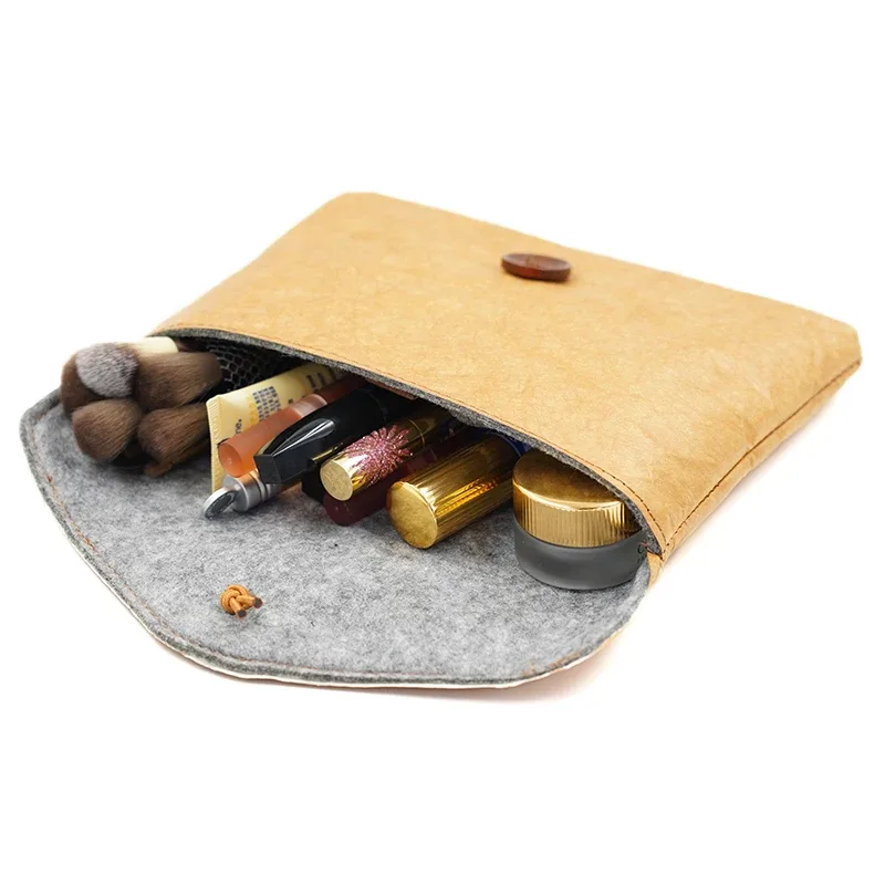 trousse à cosmétiques en papier pour femme, sac de maquillage portable, sac de rangement pour jouets, sacs de maquillage, articles de toilette de voyage, 6 po
