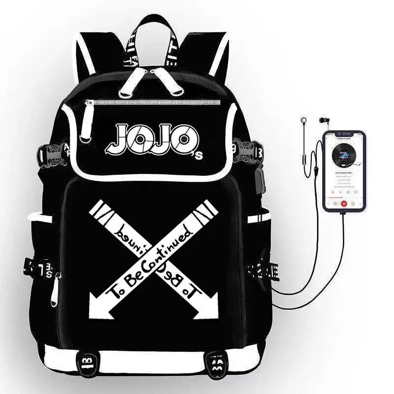 jojo's bizarre adventure anime sac à dos étudiant école sac à bandoulière grande capacité jeunesse en plein air voyage sac à dos cadeau de mode