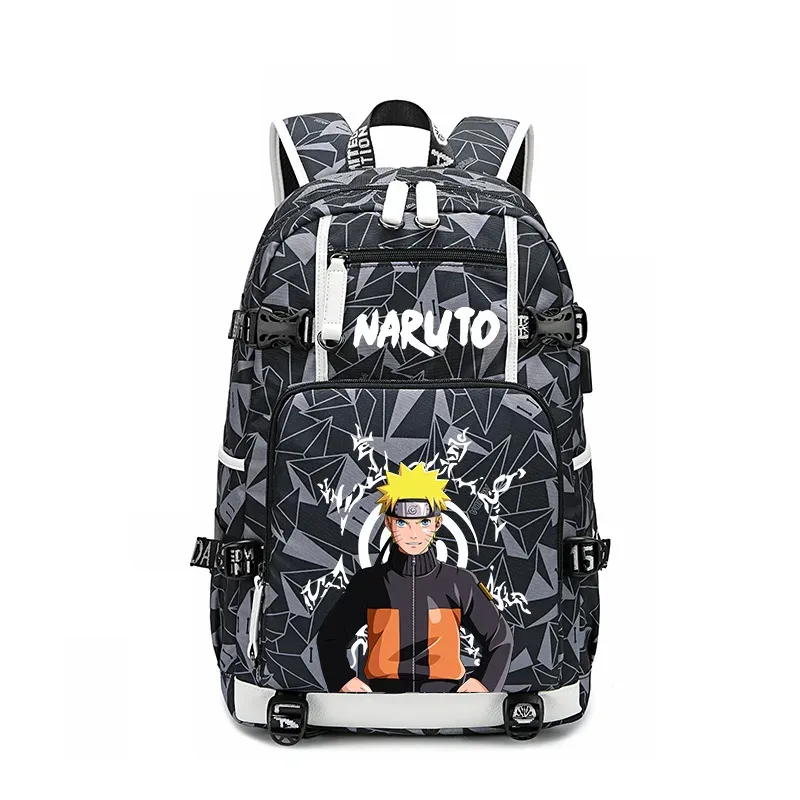 sacs à dos uzumaki naruto uchiha sasuke, sac à dos camouflage, sac à dos de grande capacité, sac de voyage, sacs d'école décontractés pour adolescents, pour cadeau