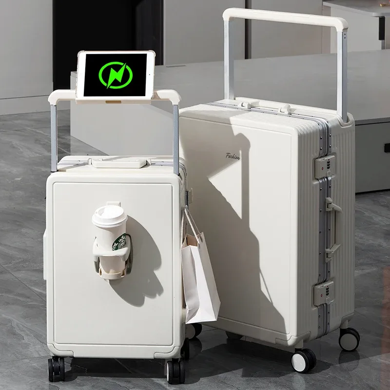 valise à roulettes avec poignée large, nouvelle valise de voyage, valise étudiante avec serrure à code, multifonctionnelle, grande capacité, roues pivotantes