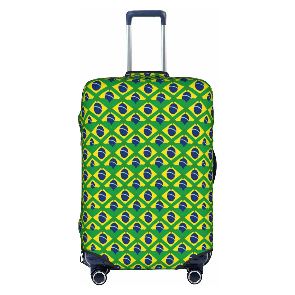 housse de valise avec drapeau du brésil, housse de protection lavable pour bagages de 18 à 32 pouces