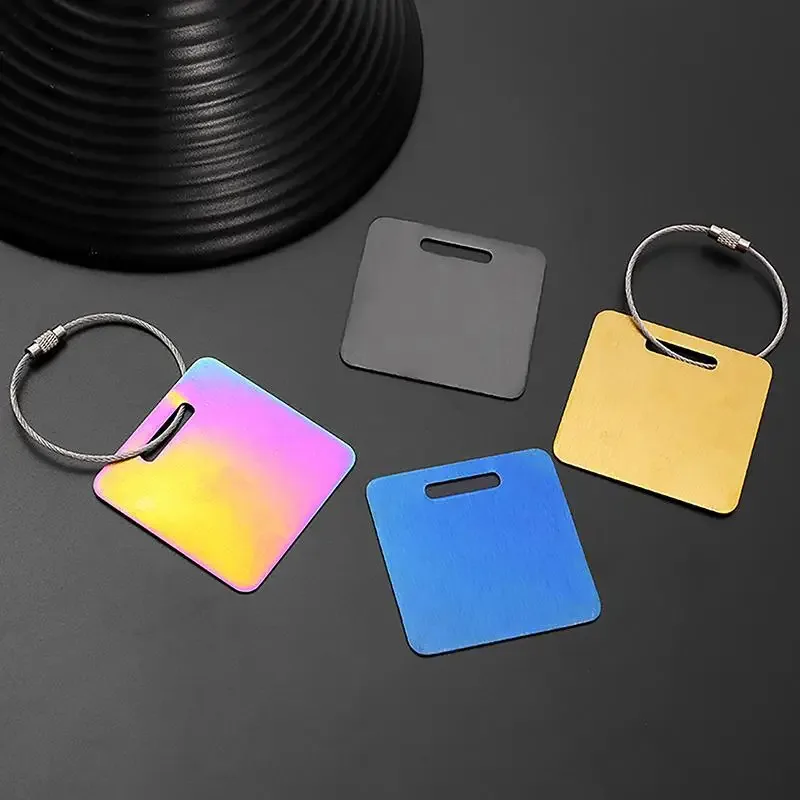 porte-clés en acier inoxydable durable anti-perte 1 pièce avec boucles en fil d'acier pour bagages, valise, sac d'école, voyage