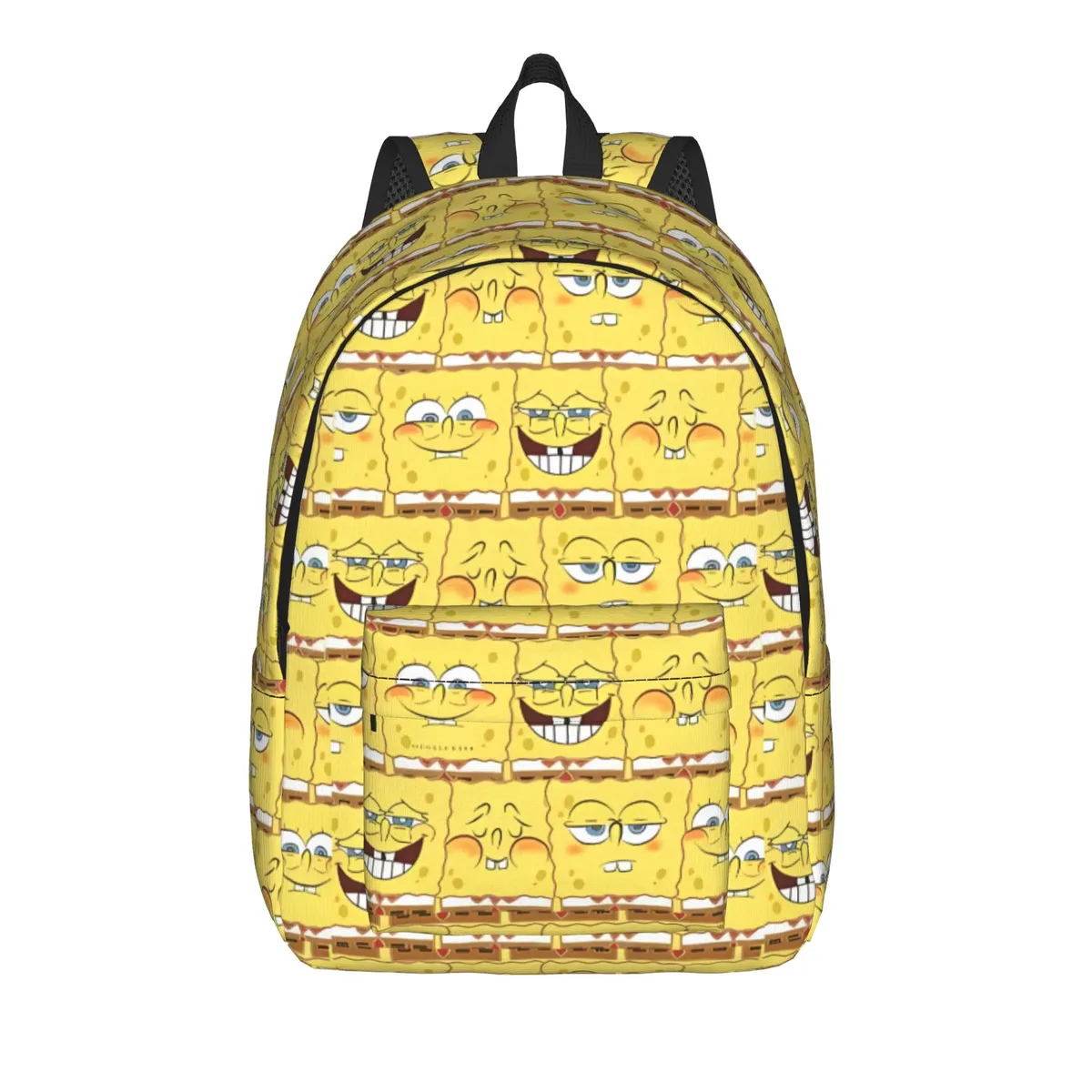 sac à dos jaune solide bob l'éponge, sacs à dos de camping, sacs d'école modernes pour étudiants, sac à dos de haute qualité