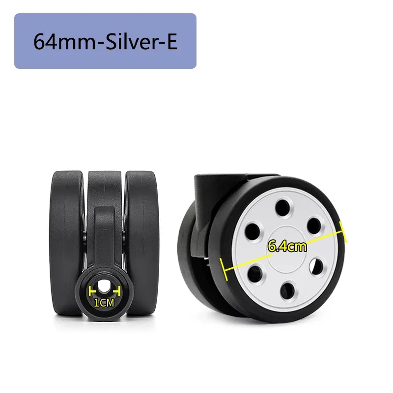 roues 50/60/64mm adaptées aux roues de valise rimowa, accessoires de bagages, pièces de rechange pour chariots, réparation de remplacement de roues