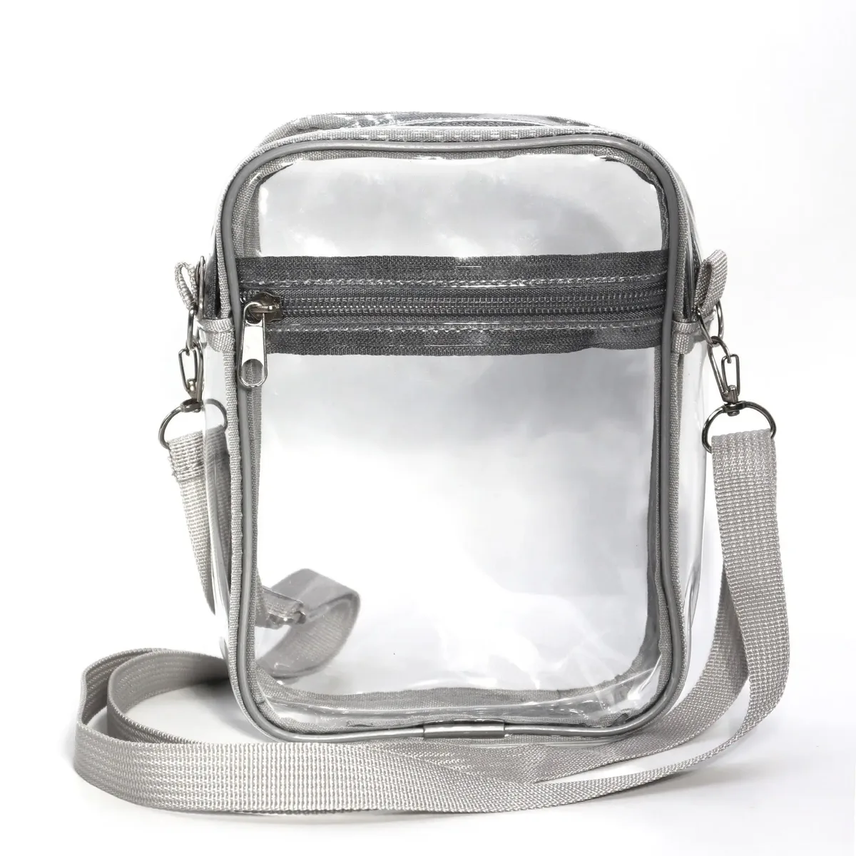sac à bandoulière transparent avec fermeture éclair et sangle réglable, idéal pour les concerts, les stades, les voyages et l'usage quotidien pour femmes