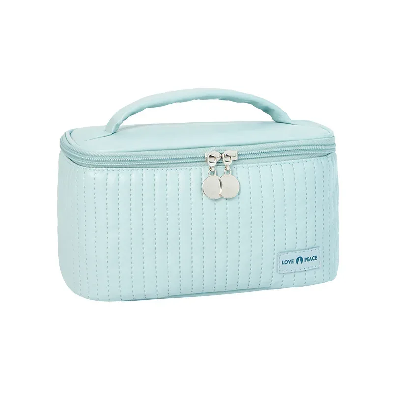 sac de maquillage de gâteau en cuir pu, style de luxe, sac de rangement étanche de grande capacité, organisateur de cosmétiques portatif, nouvelle collection
