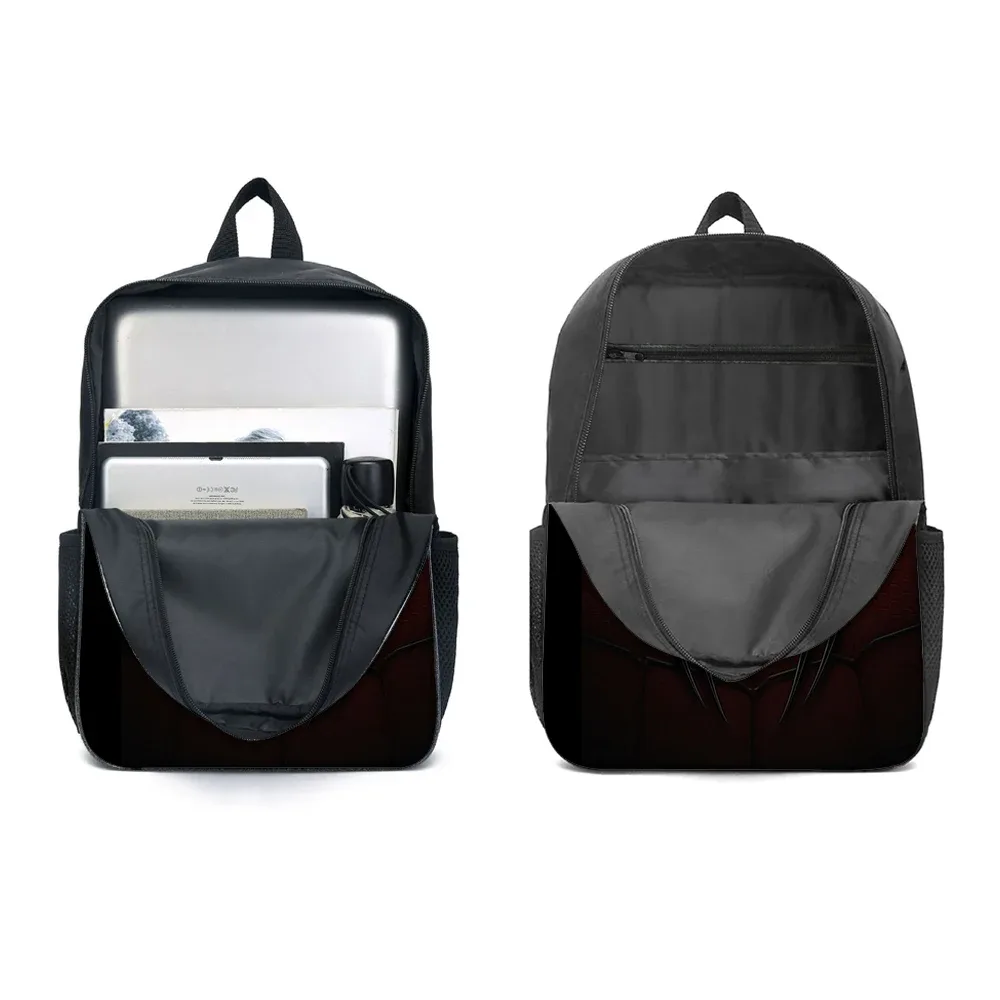 ensemble de 3 sacs à dos imprimés araignée noire | sac à dos décontracté spacieux avec pochette et sac fourre-tout assortis, idéal pour les sorties quotidiennes et les voyages
