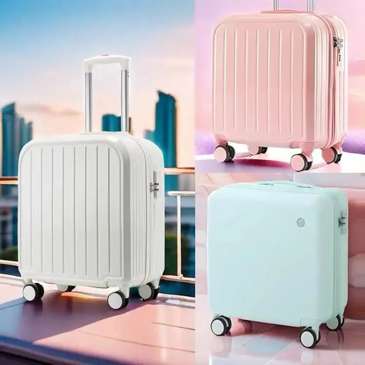 mini valise d'embarquement légère à bagages roulants, boîte de mot de passe de voyage