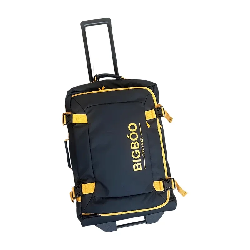 Sac de voyage pliable et étanche – Bagage à roulettes portable à côtés souples avec roulettes pour les voyages d'affaires (poignée de transport et de traction)