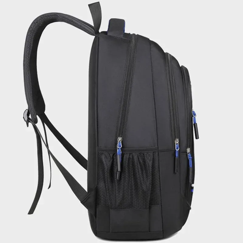 sac à dos de voyage noir uni décontracté, résistant aux chocs, pour adolescents, employés de bureau et randonnées en plein air