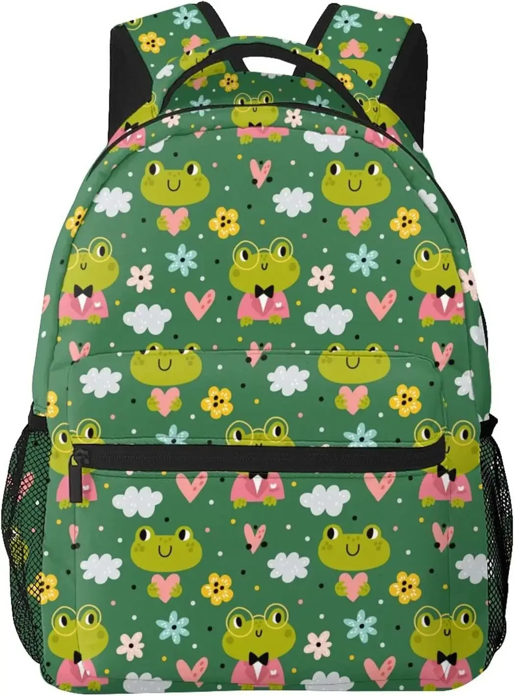 sac à dos imprimé grenouille mignon, grande capacité, sacs pour ordinateur portable, imperméable, léger, accessoires pour le travail, sac de voyage, trucs