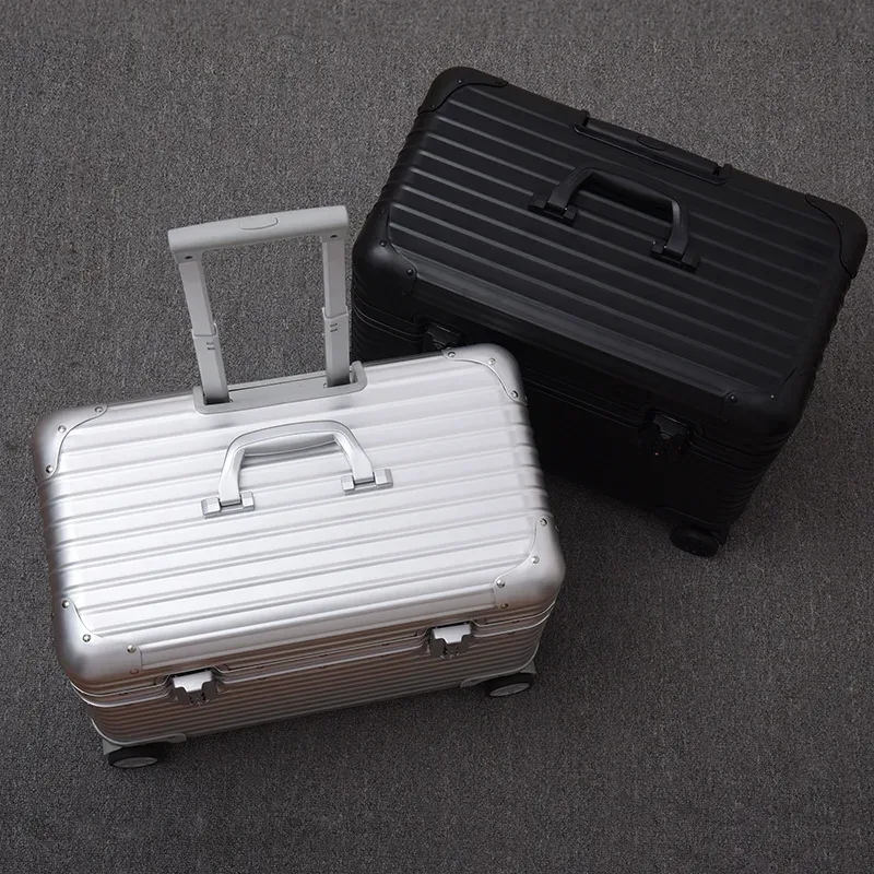 tout en alliage d'aluminium et de magnésium, bagage du capitaine, boîtier pour appareil photo à rabat supérieur, valise de cabine 18/20 pouces, boîtier de chariot 22/24 pouces