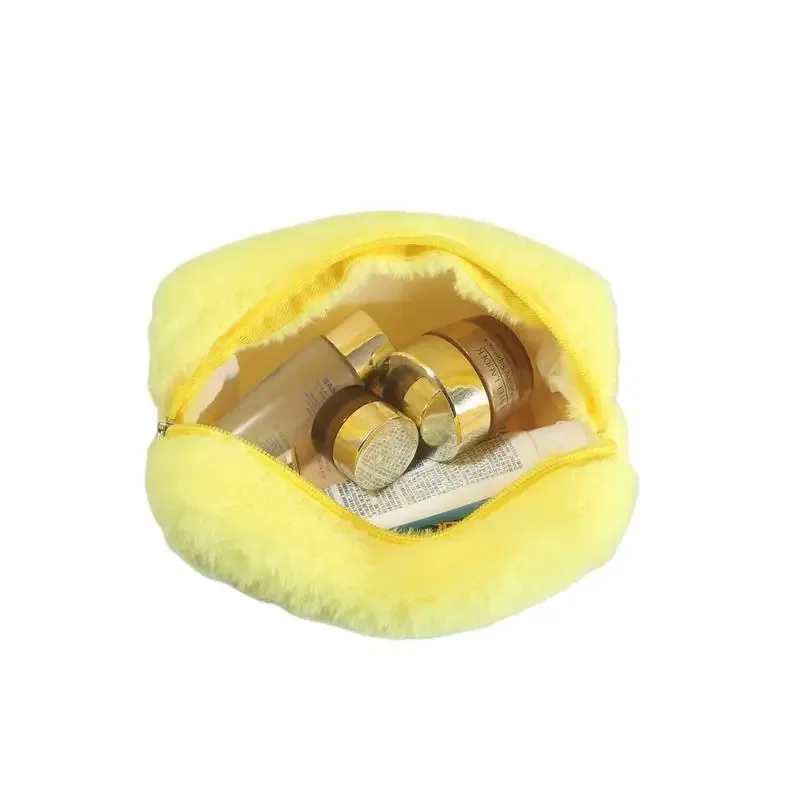 sacs à maquillage en peluche pour femmes, organiseur de voyage doux, trousse de maquillage pour jeunes filles, étui à cosmétiques, accessoires essentiels