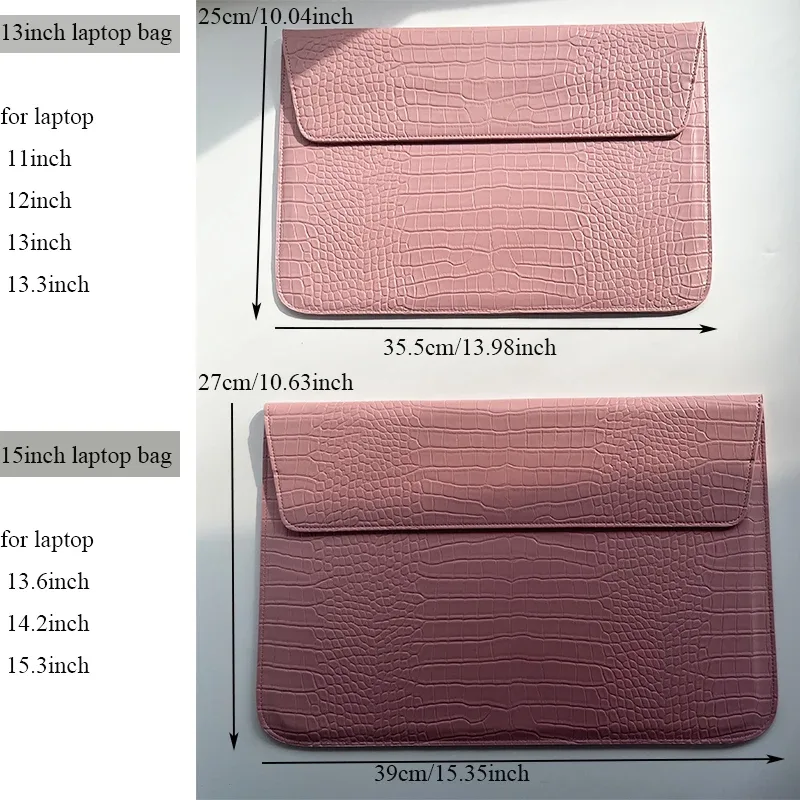 sacs pour ordinateur portable en cuir de crocodile pu avec nom personnalisé pour macbook pro 13, étui air retina 15, housse d'ordinateur pour coque huawei, livraison directe
