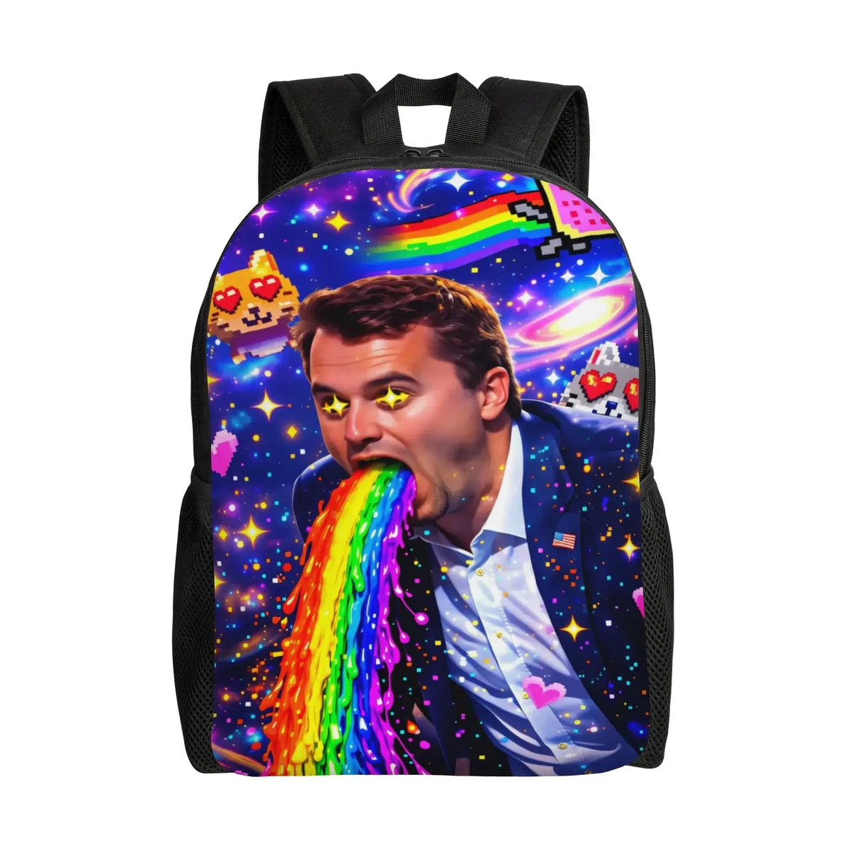 sac à dos amusant charlie kirk, sacs à dos de voyage, sacs d'école pour adolescents, design kawaii, sac à dos durable