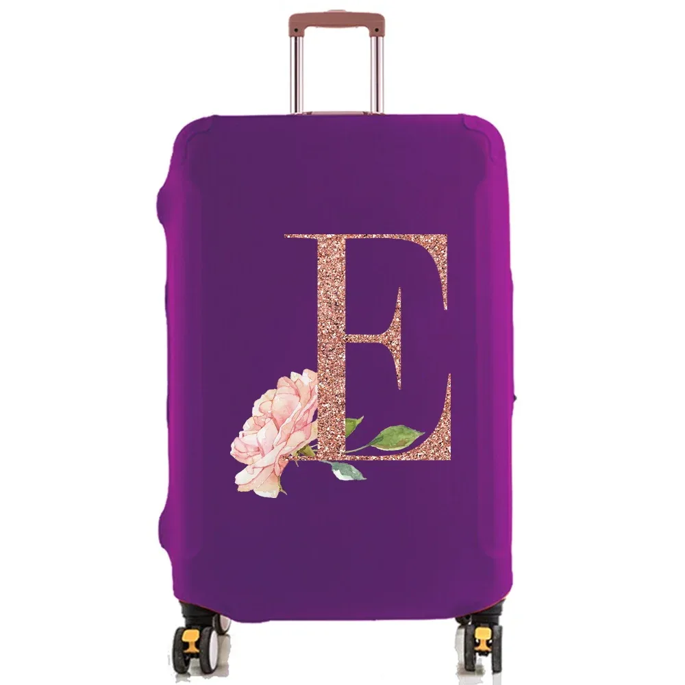 housse de protection pour bagages de 18 à 32 pouces, accessoires de voyage, tissu extensible illimité en or rose, housse anti-poussière, boîtier de chariot