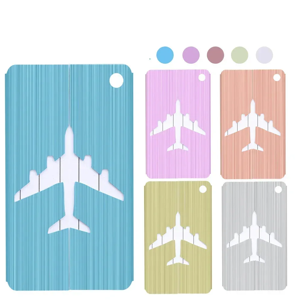 nouvelle mode étiquettes de bagages en alliage d'aluminium femmes hommes bagages de voyage valise nom porte-étiquette accessoires de voyage