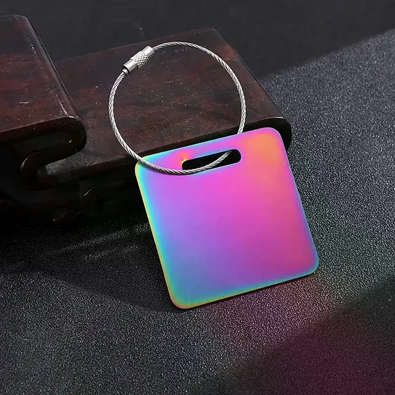 porte-clés en acier inoxydable, portable et robuste, 1 pièce, avec boucles en fil d'acier pour la gestion des clés de bagages et de sacs à dos, idéal pour les voyages