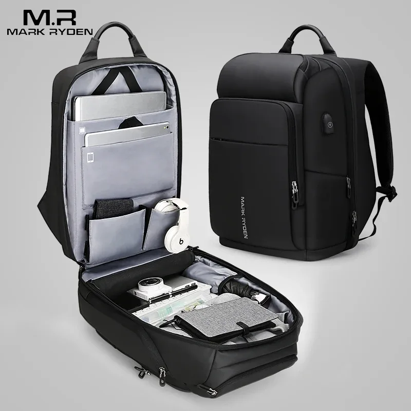 mark ryden 17 pouces pochette d'ordinateur hommes sac à dos multifonction usb charge grande capacité étanche sacs de voyage pour hommes