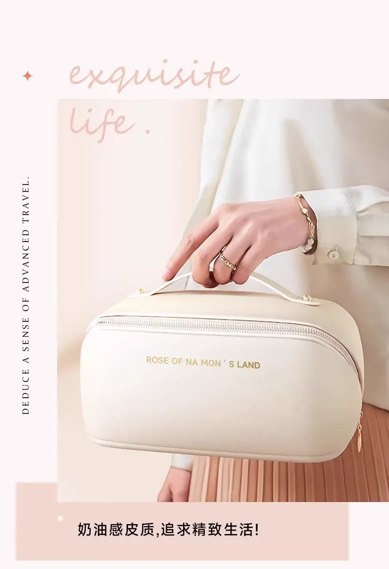 organisateur de maquillage de luxe homefish pour femmes, trousse de toilette, sac de rangement pour cosmétiques, pochette de voyage, étui à maquillage zippé, boîte pour femme