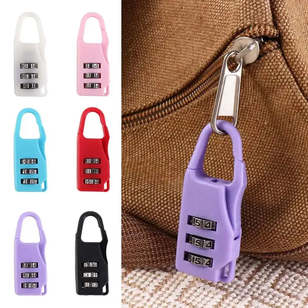 mellock-valise à chiffres en plastique antivol, mini cadenas pour bagages de voyage
