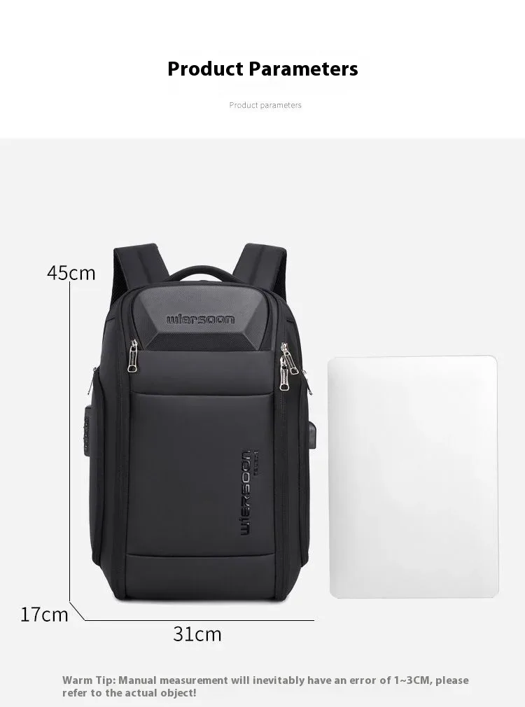 sac à dos étanche avec mot de passe multifonctionnel pour homme, sac pour ordinateur portable antivol, grande capacité, voyage d'affaires