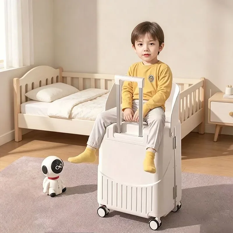 Valise à roulettes pour enfants, valise à roulettes pour enfants de 20/24 pouces avec ouverture frontale, valise multifonctionnelle pour les voyages en avion