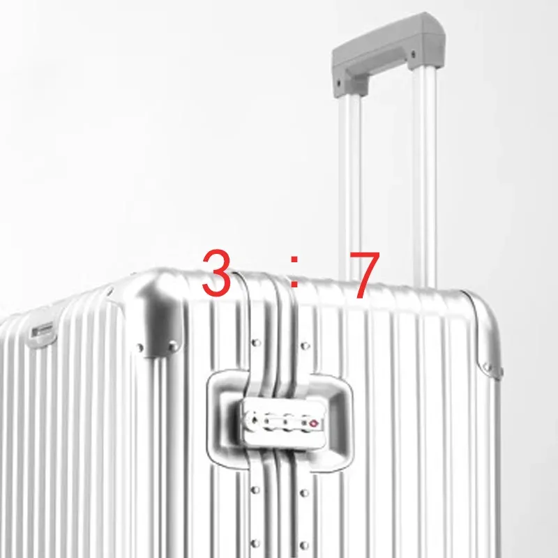valise de voyage épaisse tout en aluminium de grande capacité de 32 pouces, cabine de voyage, valise en métal de 20 à 32 pouces, serrure douanière tsa