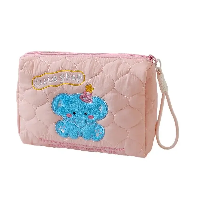sac de rangement de voyage, sac de rangement pour femme avec motif de chien de dessin animé, trousse de maquillage de grande capacité, trousse de maquillage portable multifonctionnelle