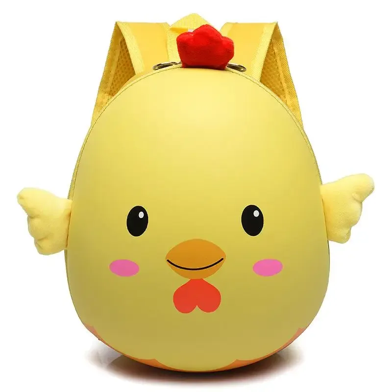sac à dos pour enfants en forme de poulet de dessin animé, imperméable, réglable, mignon et durable, pour la maternelle, l'école, l'usage quotidien