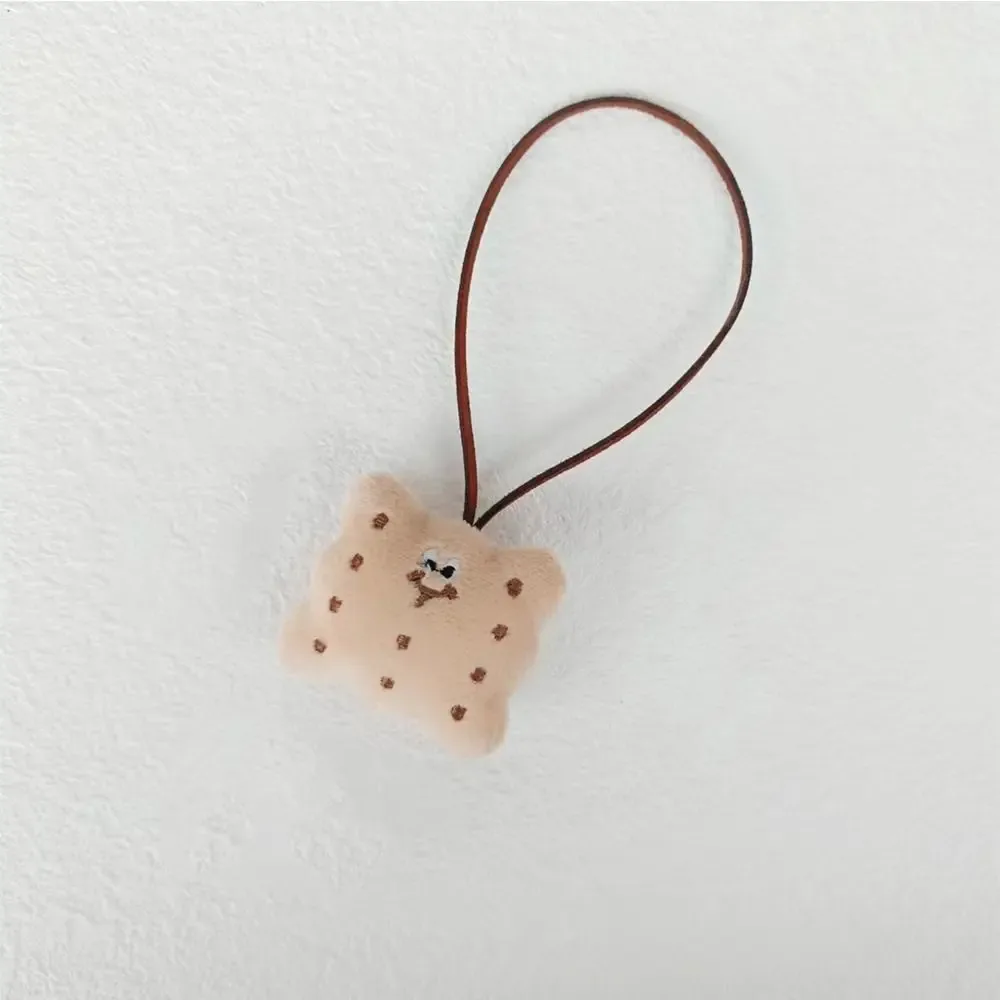 sac à pendentif ours biscuit créatif, accessoires assortis, sac à dos en tissu, décoration de sac à dos, breloques de sac de style coréen, lanière d'animal pour fille