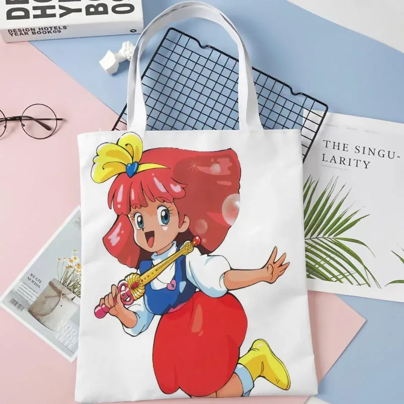 sac fourre-tout minky momo anime pour femme, sacs à provisions réutilisables, sac à main, cuillère à soupe, pliable, coton, initié au gril, fille, 1016wjy