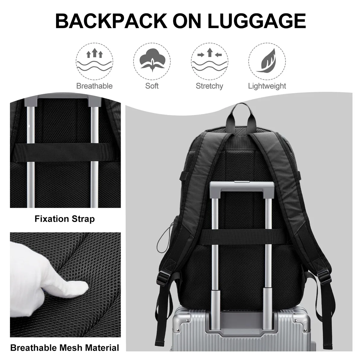 sac à dos scolaire noir étanche 15,6 "sac pour ordinateur portable décontracté léger travail voyage sac à dos pour hommes femmes collège randonnée sacs à dos