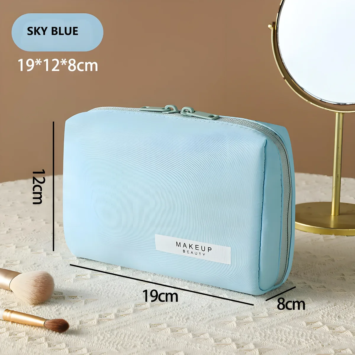 sac de maquillage étanche pour femmes, sac à cosmétiques portable de grande capacité, pochette de voyage, sac de rangement, petit sac de toilette, pochette à cosmétiques