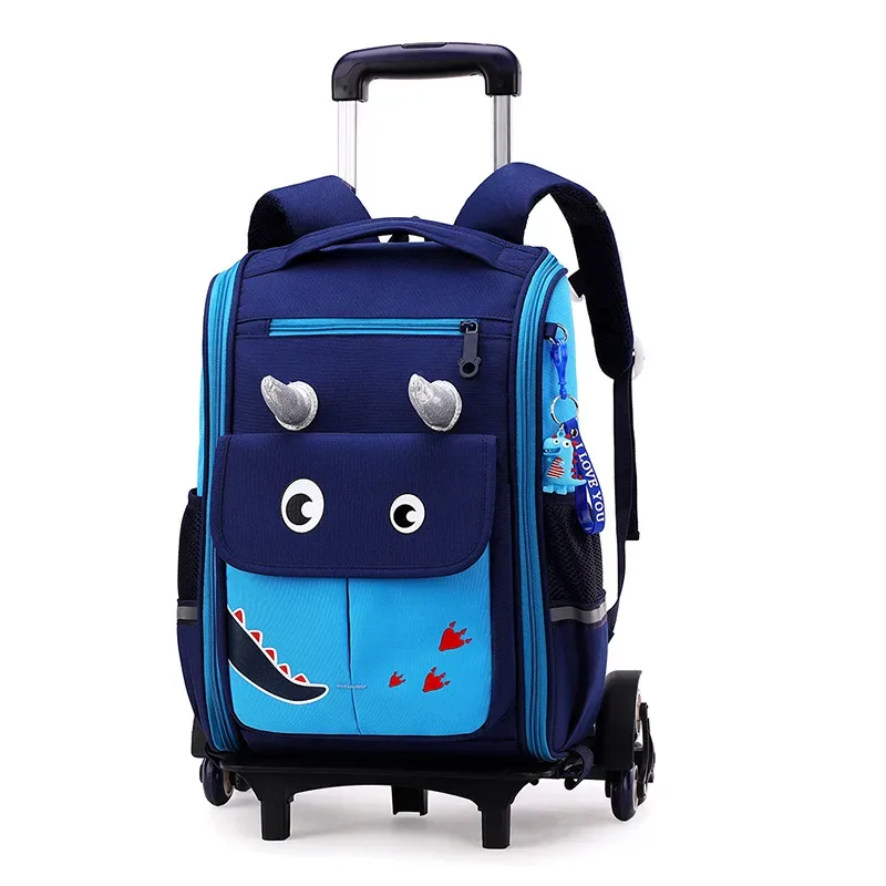 enfants chariot sac à dos roues étudiant haute capacité sacs d'école sac à dos roulant enfants chariot sac école sac à dos sac à roulettes