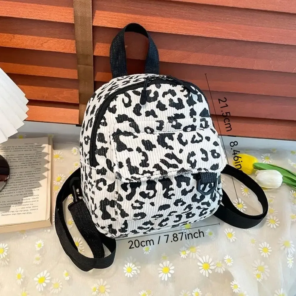 sac à bandoulière décontracté de grande capacité, imprimé léopard, mini sac à dos résistant à l'usure, sac carré léger