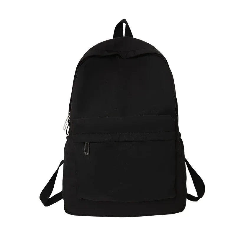 sac à dos léger de couleur unie simple, sac décontracté multifonctionnel pour les lycéens, parfait pour l'école, les voyages et l'usage quotidien