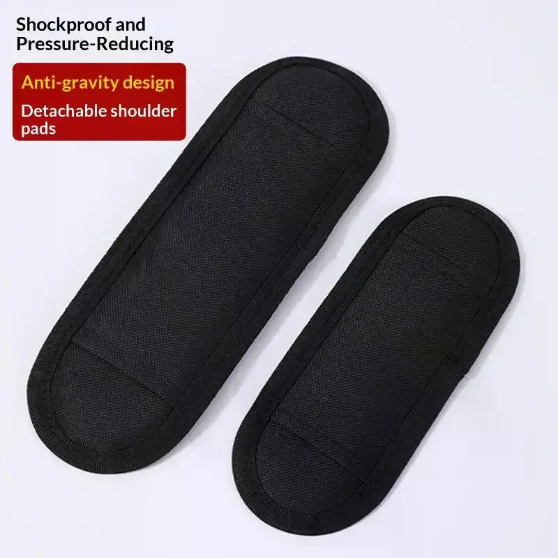 sangle de sac à dos double noire, plus large et confortable, réduisant la pression sur les épaules, solution de confort pour les étudiants