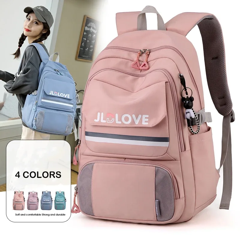 Sacs à dos décontractés pour femmes, écolières, cartable simple pour ordinateur portable, sacs de voyage multi-poches pour dames