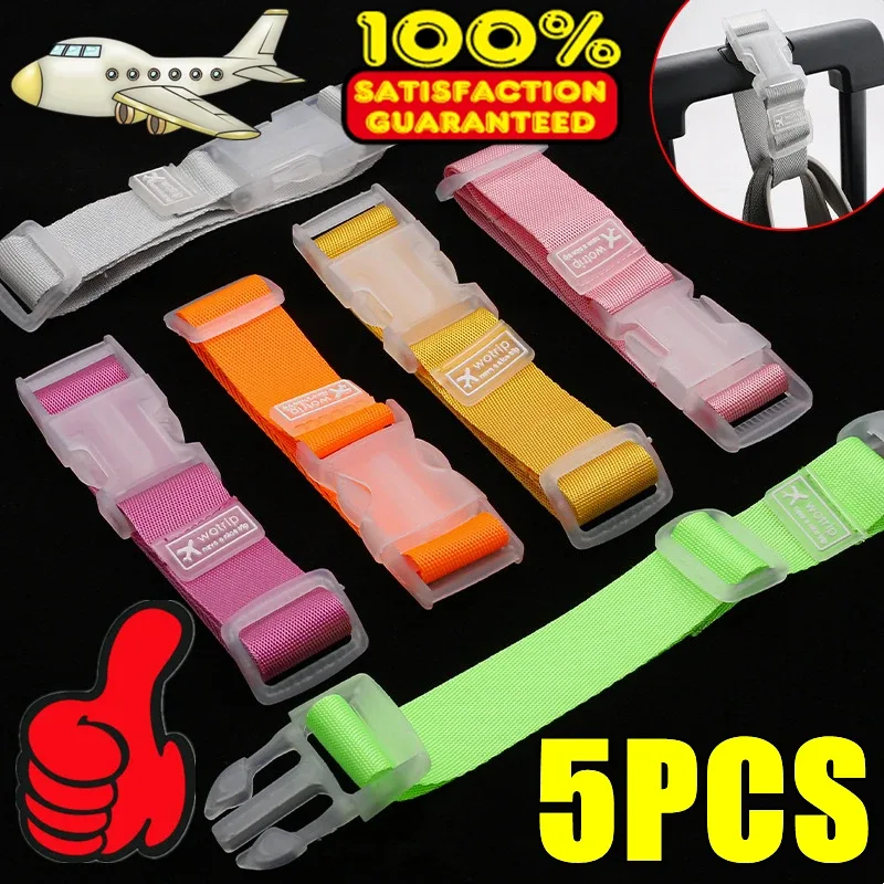 Sangles de bagages réglables en Nylon, 1 à 5 pièces, accessoires de bagages, sangles à boucle suspendues, sangles de sac de valise, crochets de verrouillage de ceinture, voyage