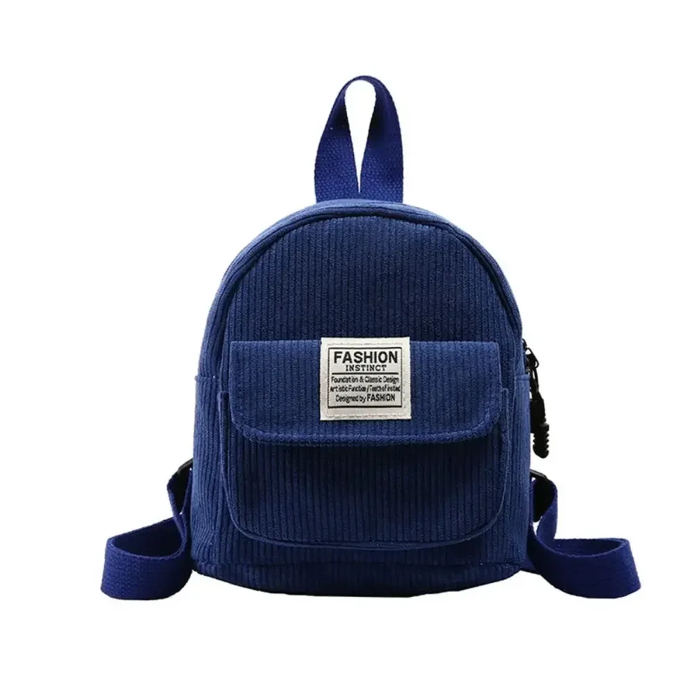 sac à dos en velours côtelé pour téléphone portable pour femme, sac à main de style coréen, mini sacs initiés, sac à dos solide, sacs d'école pour document