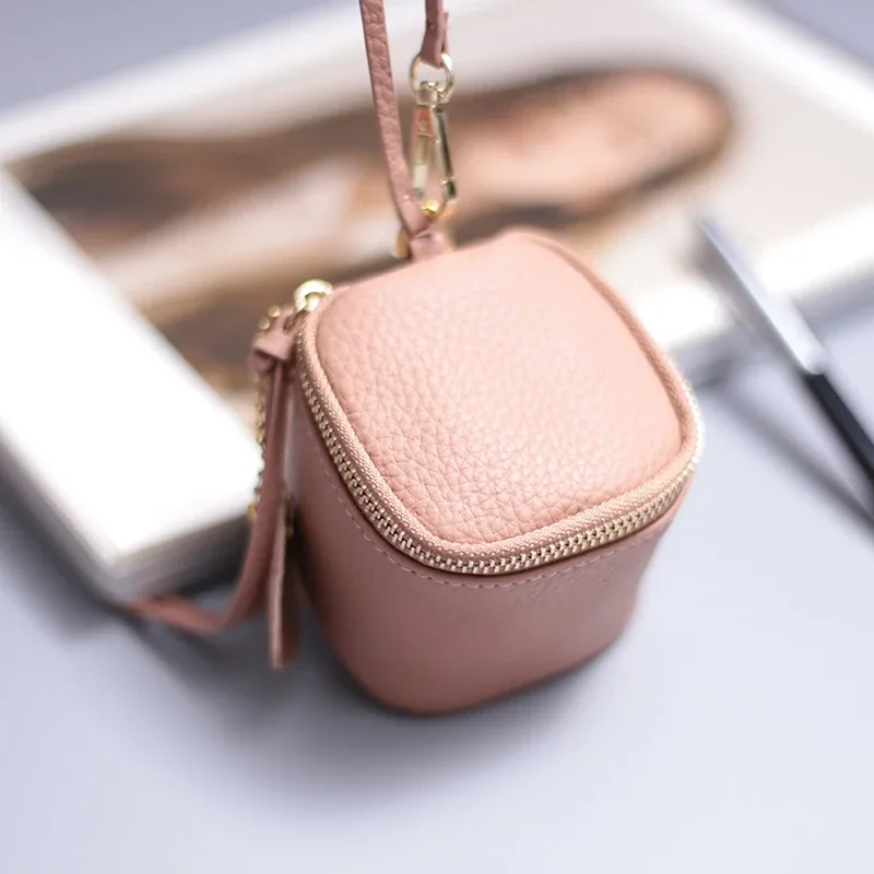 sac à cosmétiques en cuir véritable pour femmes, trousse à cosmétiques à la mode, pochette de maquillage, mini trousse de toilette, pochette à cosmétiques