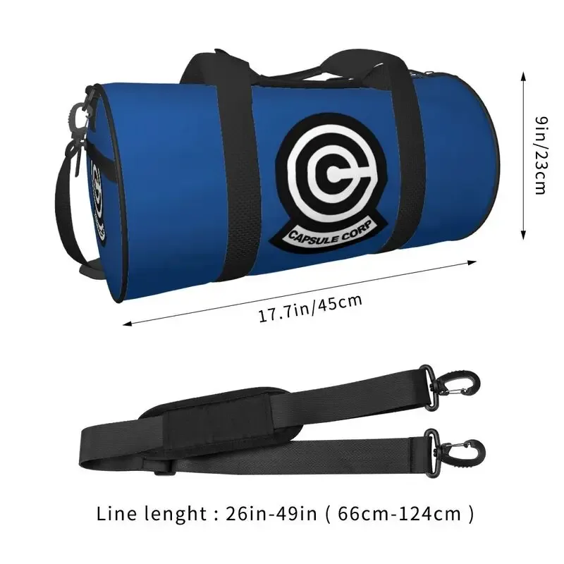 Sac de voyage Capsule Corp DBZ imprimé avec compartiment à chaussures pour hommes et femmes, pliable, léger, pour yoga, gym, sport
