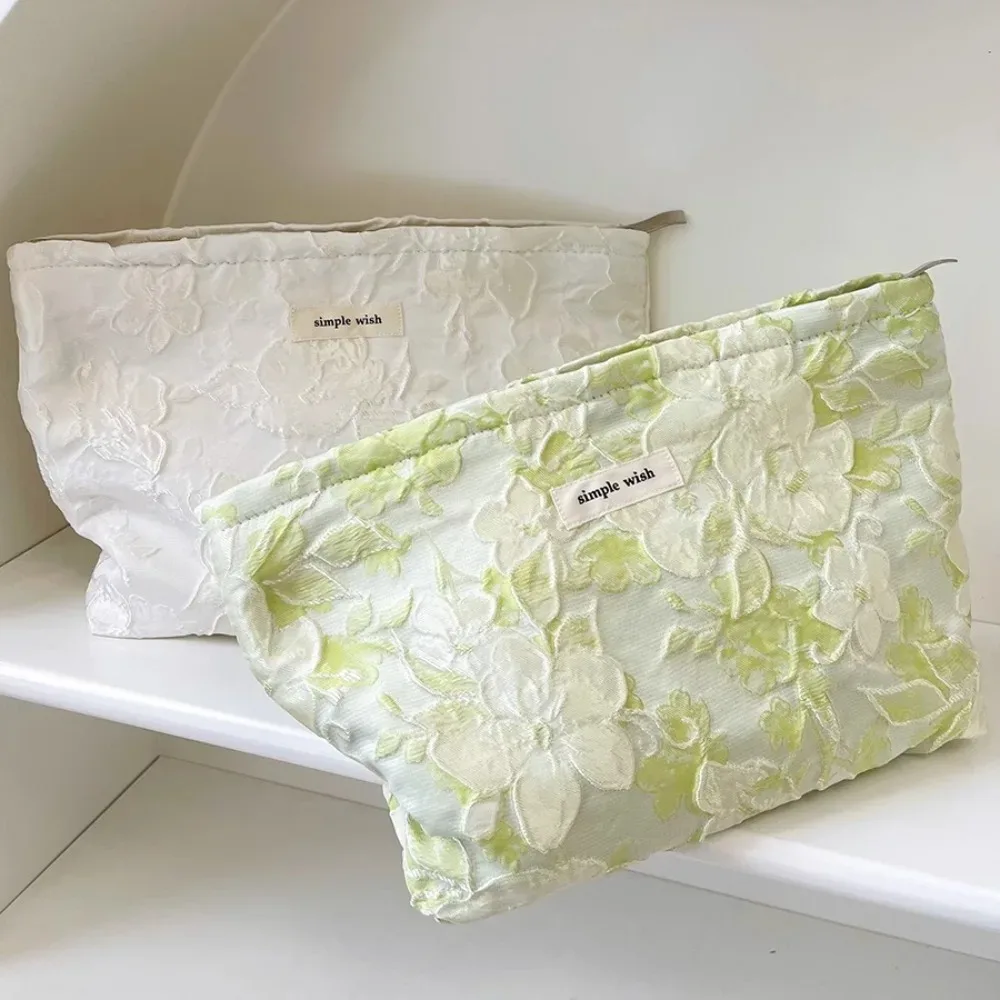 2025 mode imprimé fleuri fermeture éclair sac cosmétique voyage essentiels organisateur maquillage trousse de toilette portable femmes trousse de maquillage