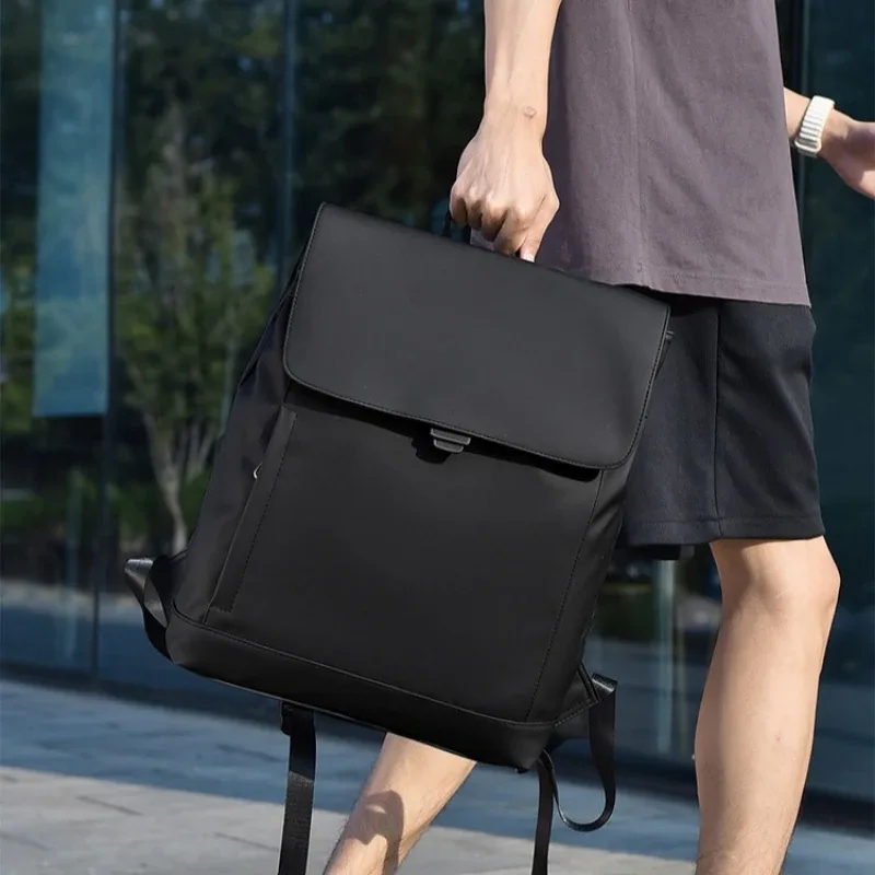 sac à dos minimaliste uni pour homme, sac à dos à rabat avec fermeture éclair, sac d'école pour étudiants, sac pour ordinateur portable, imperméable, durable, sac à dos de voyage