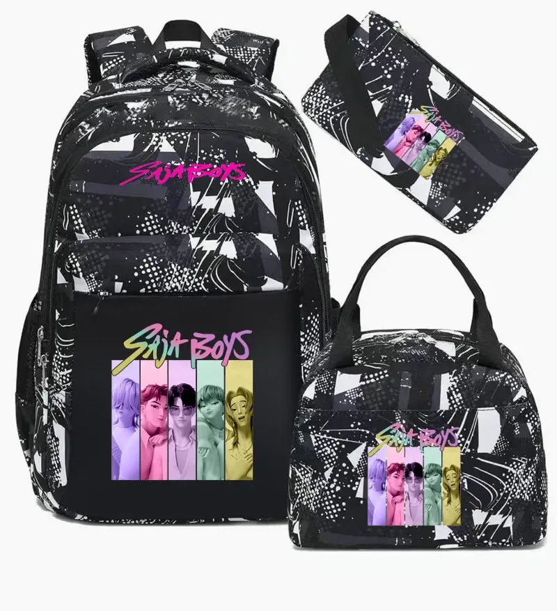sacs d'école décontractés kpop demon hunter pour garçons et filles, sac à dos étanche de grande capacité pour ordinateur portable, sac à dos de voyage mochilas