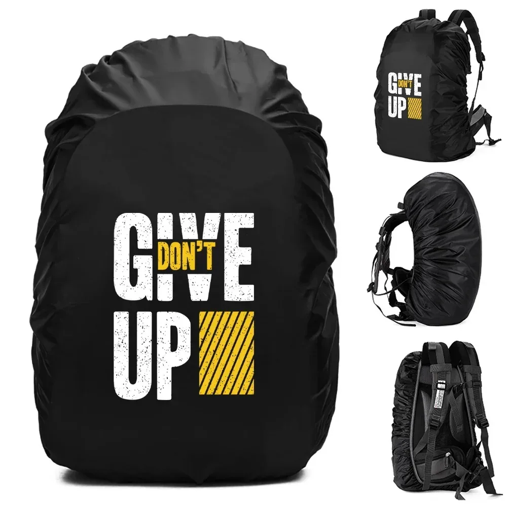housse de pluie pour sac à dos, 20-70l, pour camping en plein air, randonnée, alpinisme, anti-poussière, imperméable, motif de phrase